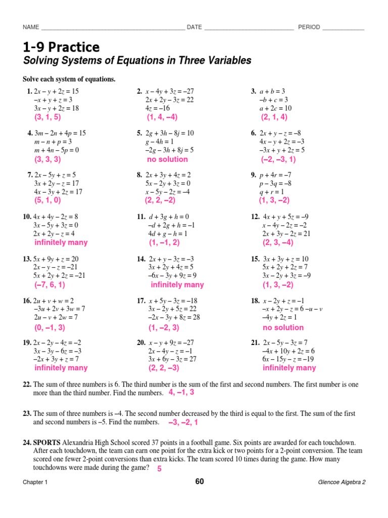 Kuta software answer key pdf equations mathematical concepts