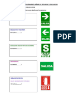 Señales de seguridad y evacuación requeridas