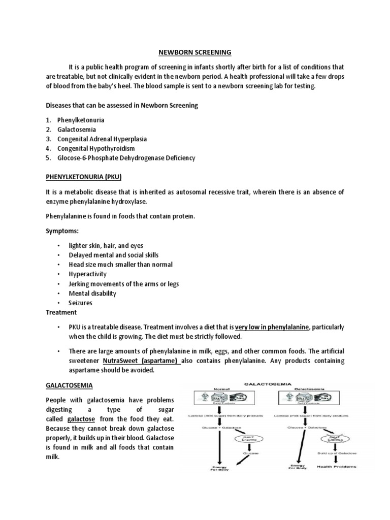 Essential Newborn Screening Conditions | PDF | Adrenal Gland ...