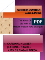 Numbering and Cardinal or Ordinal Number