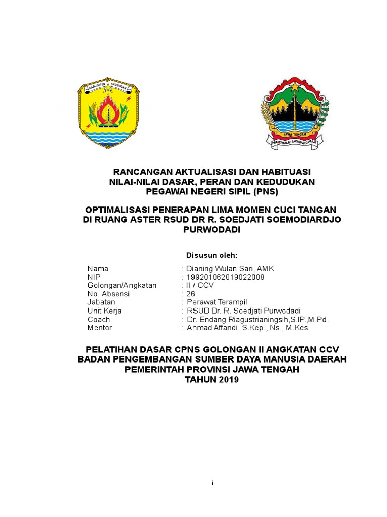 Contoh Rancangan Aktualisasi Latsar Cpns