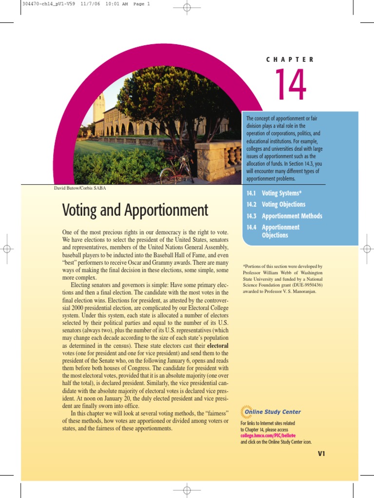 Voting Methods and Apportionment | PDF | Two Round System | Voting