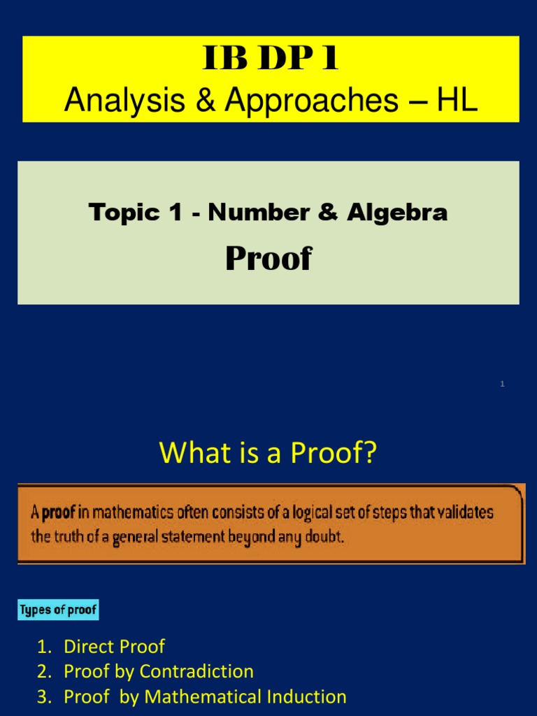 Ibdp1 Analysis & Approaches - HL: Proof | PDF | Philosophy | Science ...