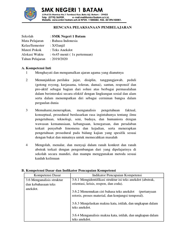 Rpp Teks Anekdot 3 6