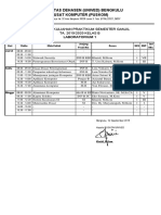 Jadwal Praktikum 2019 Kelas B