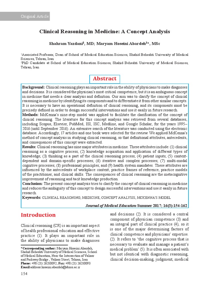 Clinical Reasoning in Medicine Explained | PDF | Medical Diagnosis ...