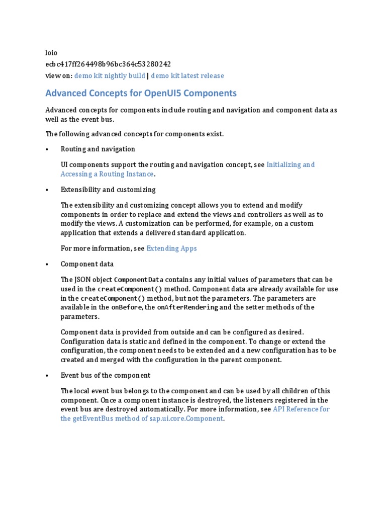 Advanced Concepts For OpenUI5Components Ecbc417 | PDF | Business ...