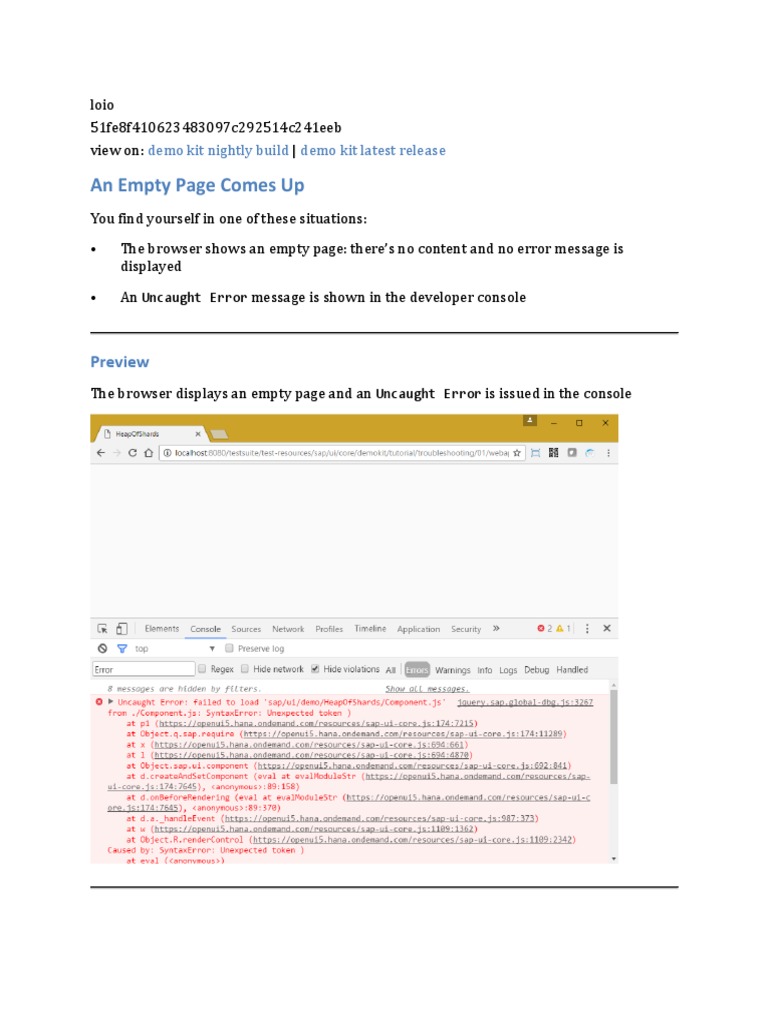 OpenUI5 Debugging Guide | PDF | Json | Xml
