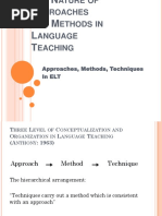 The Nature of Approaches and Methods in ELT