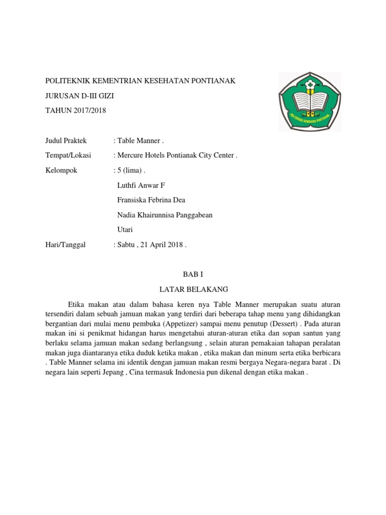 Makalah Table Manner