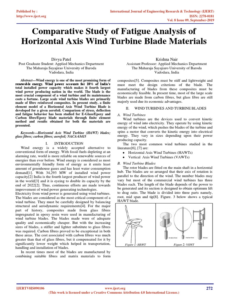 Comparative Study of Fatigue Analysis of Horizontal Axis Wind Turbine ...
