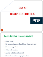 Unit-III: Research Design