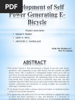 Self Power Generating e Bicycle