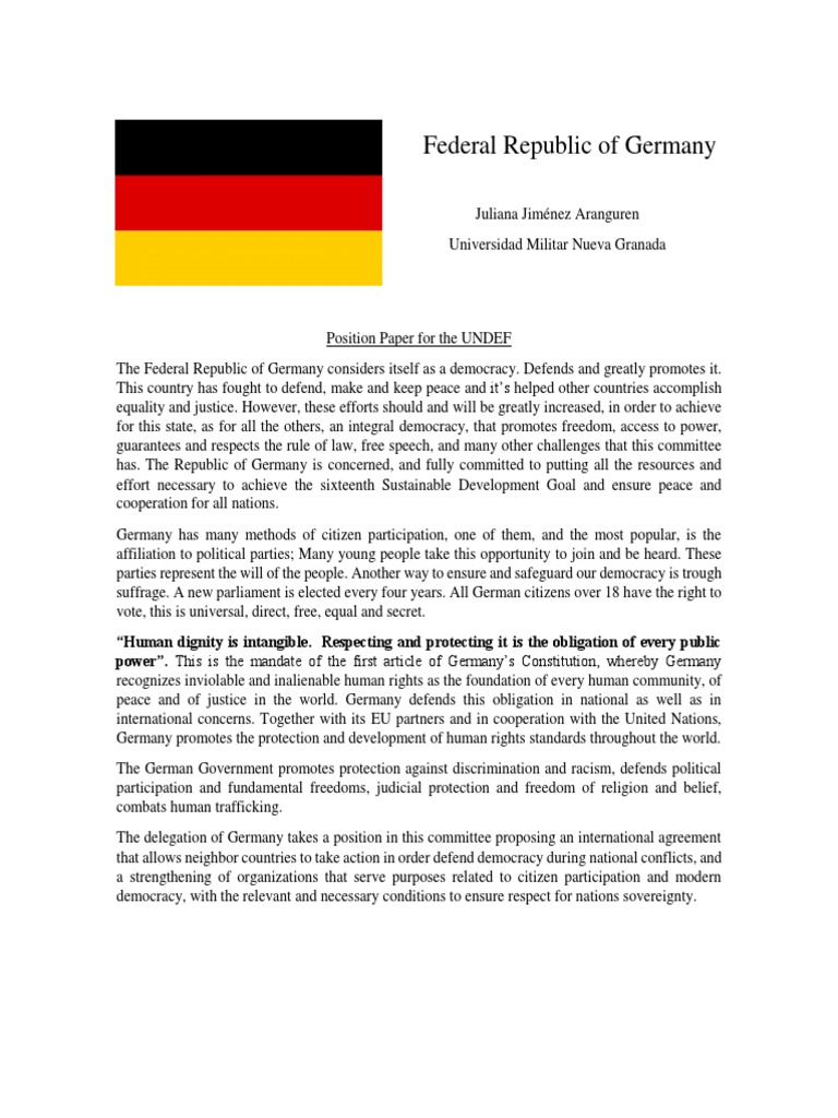 Germany's Commitment to Democracy and Human Rights | PDF | Germany ...
