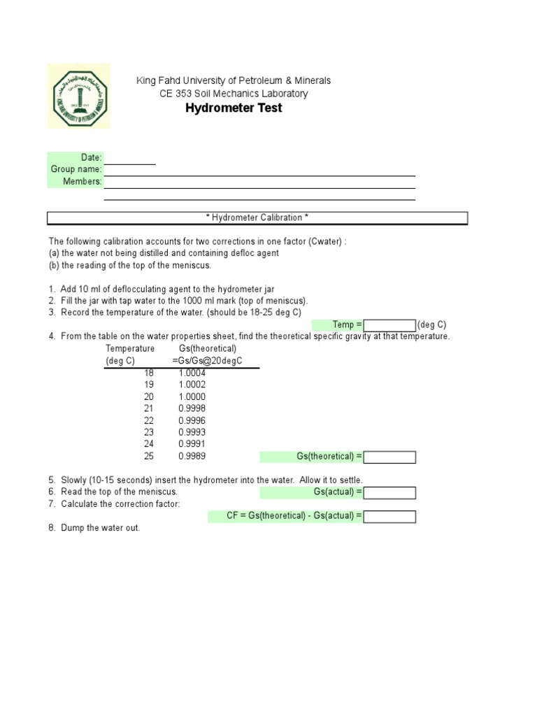 Hydrometer PDF Chemistry Physics