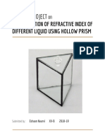 Refractive Index of Different Liquid Using Hollow Prism