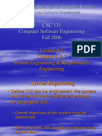 CSC 131 - System and Requirements Engineering