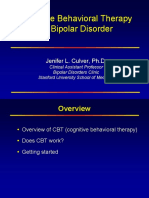 Cognitive Behavioral Therapy For Bipolar Disorder: Jenifer L. Culver, PH.D