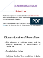 Principles of Administrative Law and the Rule of Law