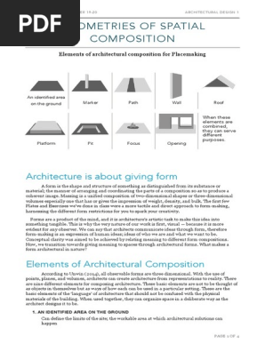 Ad1 Elements Of Architectural Composition For Placemaking Pdf Composition Visual Arts Shape