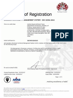 Certificate of Registration: Business Continuity Management System - Iso 22301:2012