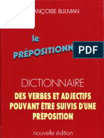 Le Prépositionnaire _ Dictionnaire Des Verbes Et Adjectifs Pouvant Être Suivis d’Une Préposition