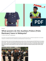 What Powers Do The Auxiliary Police (Polis Bantuan) Have - AskLegal - My