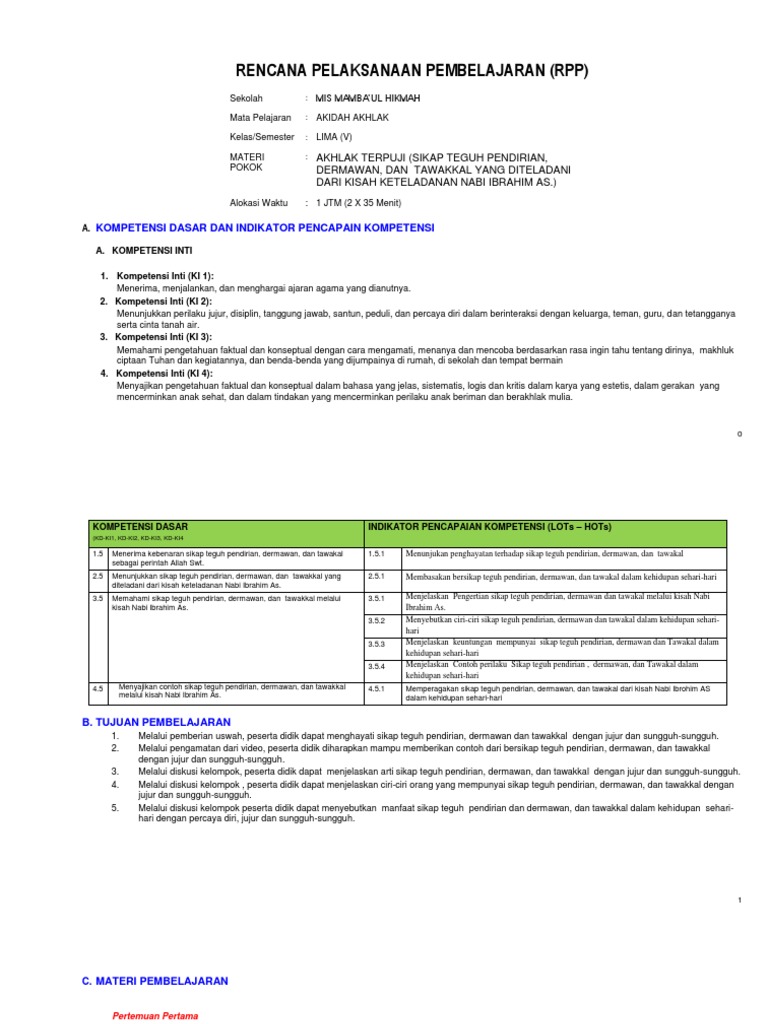 Print RPP Mudah (Kma 183) | PDF | Karier & Perkembangan