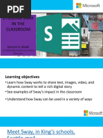 Utilizing Sway in The Classroom: Rossinni G. Medel