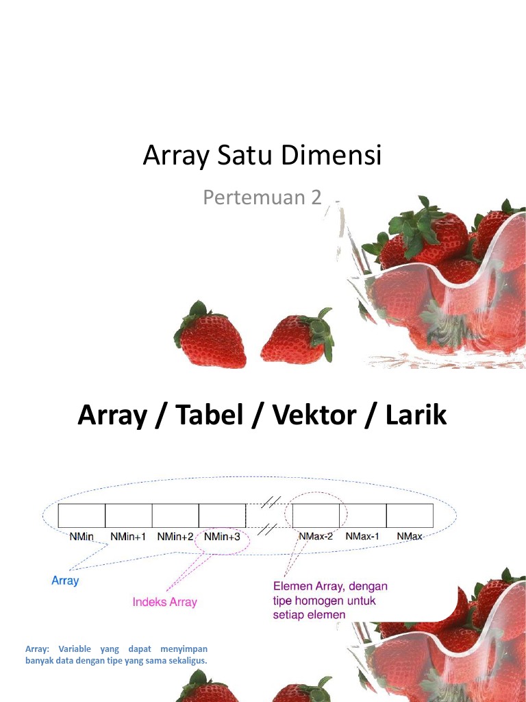 Pertemuan 2 Konsep Array 1 Dimensi | PDF