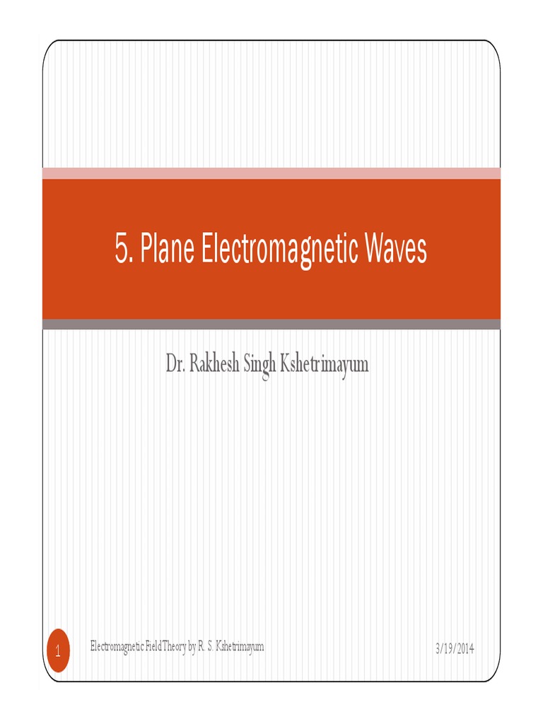 Plane Waves and Polarization PDF | PDF | Polarization (Waves) | Field ...