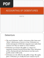 Accounting of Debentures