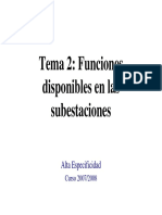 Tema 2. Funciones Disponibles en Las Subestaciones