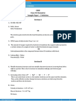Cbse Class XI Chemistry Sample Paper - 3 Solution Section A