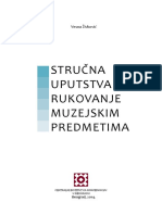 Stručna Uputstva Za Rukovanje Muzejskim Predmetima