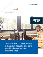 Criminal Liability of Legal Persons in The Czech Republic - Part 2: Identification and Setting of Internal Rules - News Flash
