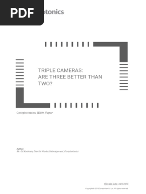 Corephotonics White Paper Triple Cameras Are Three Better Than Two April 2018