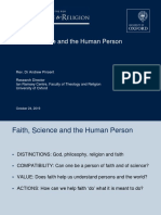 Faith, Science and The Human Person