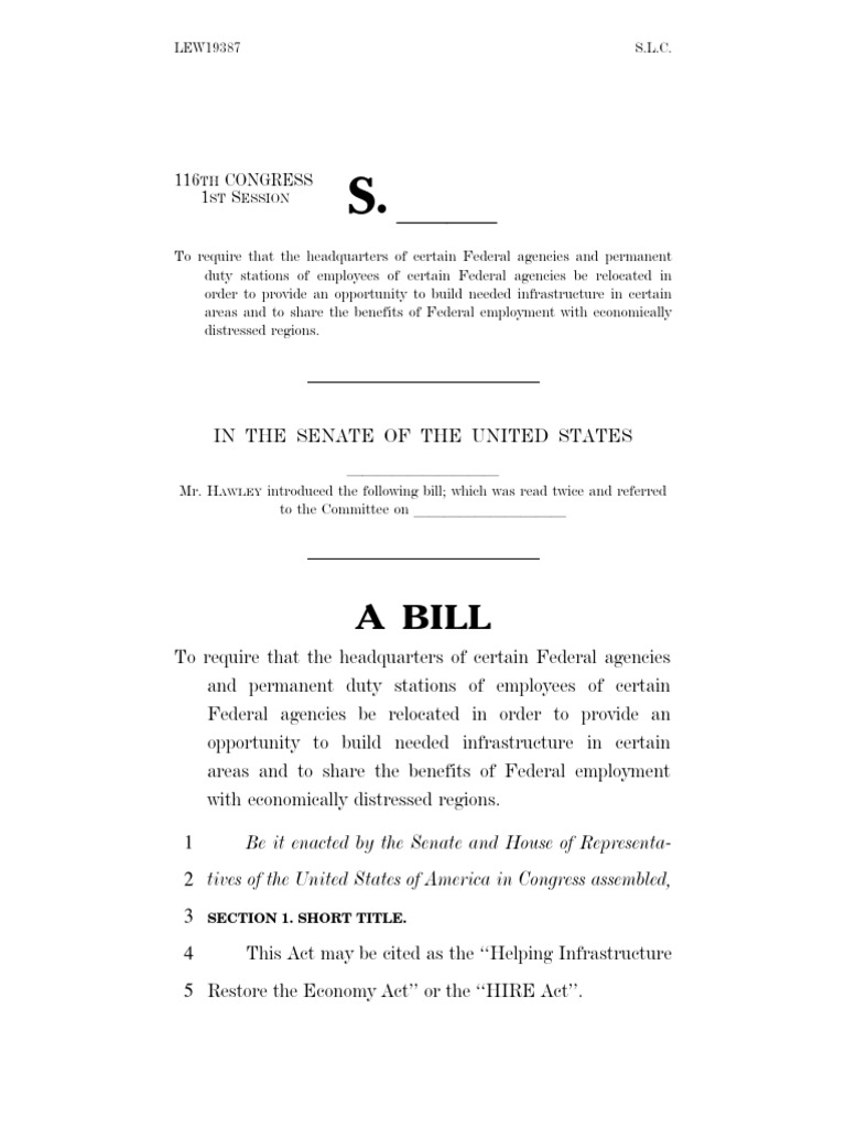 Hire Act Bill Text Pdf Federal Government Of The United States U