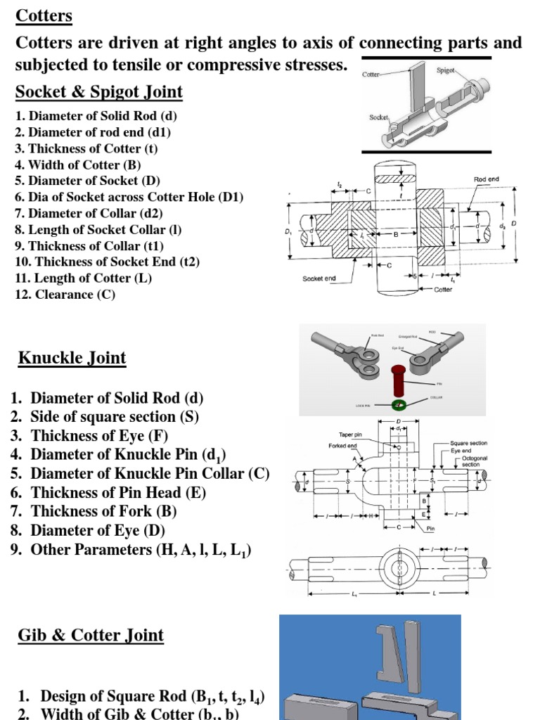 Cotter and Knuckle Joints PDF