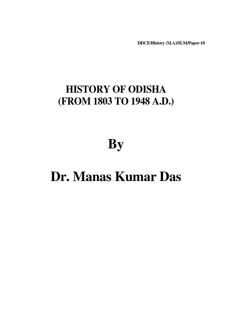 British Occupation of Odisha (1803-1948) | PDF | British Raj | East ...
