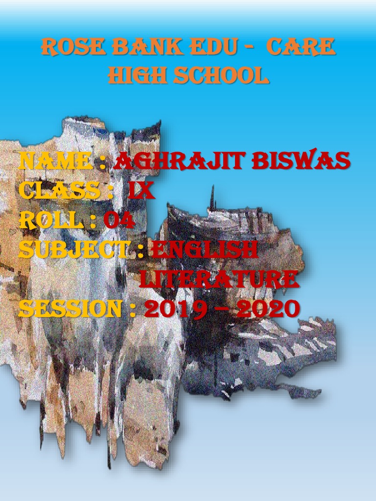 Rose Bank Edu Care High School Aghrajit Biswas IX 04 English