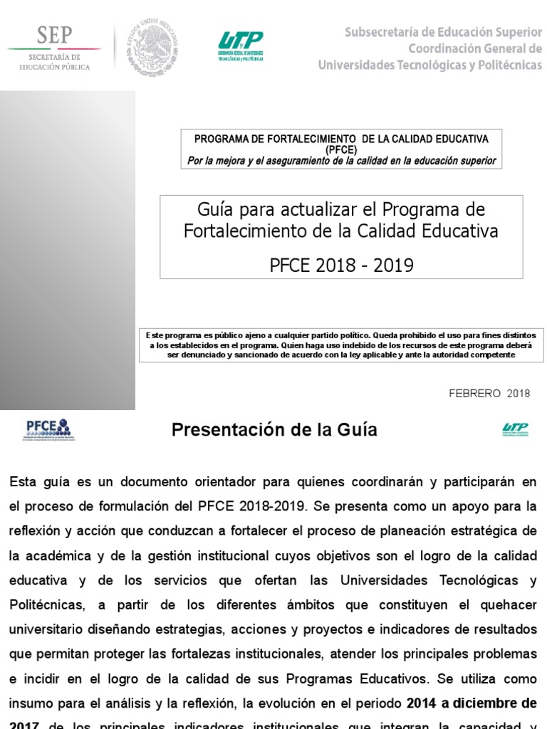 01 Guia PFCE 2018-2019 | PDF | Planificación | Evaluación