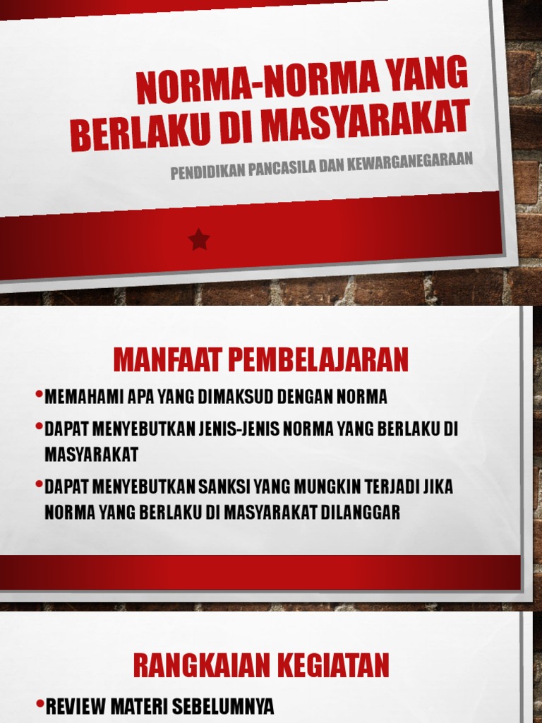 Norma Dalam Kehidupan Masyarakat Siswapedia