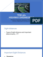 Highway Engineering Sight Distances