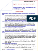 Current Affairs Weekly PDF - October 2019 First Week (1-7) by AffairsCloud