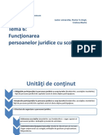 Tema 6 Funcționarea Persoanelor Juridice Cu Scop Lucrativ - 2019