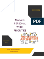 Manage Personal Work Priorities: BSBWOR501