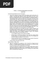 Paper - 5: Advanced Management Accounting Questions Current Purchase System Vs Just in Time System