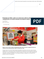 ¿Cuál es el costo de la vida en Chile en comparación con otras naciones de América Latina?